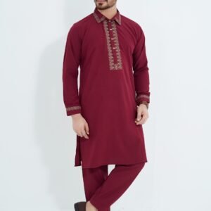 Men’s Kabli Set(Maroon Color)